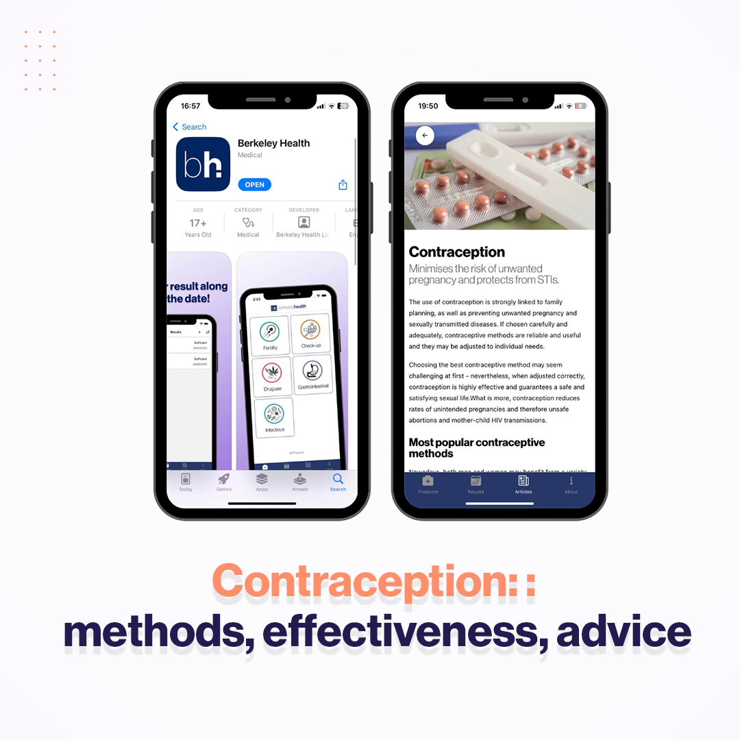 Contraception: methods, effectiveness, advice